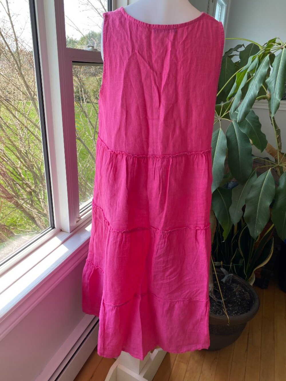 #2-100% Linen Sun Dress made in Italy-Active wear-Relaxed fit-Casual - Picture 2 of 8